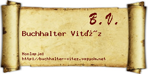 Buchhalter Vitéz névjegykártya